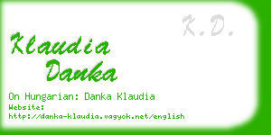 klaudia danka business card